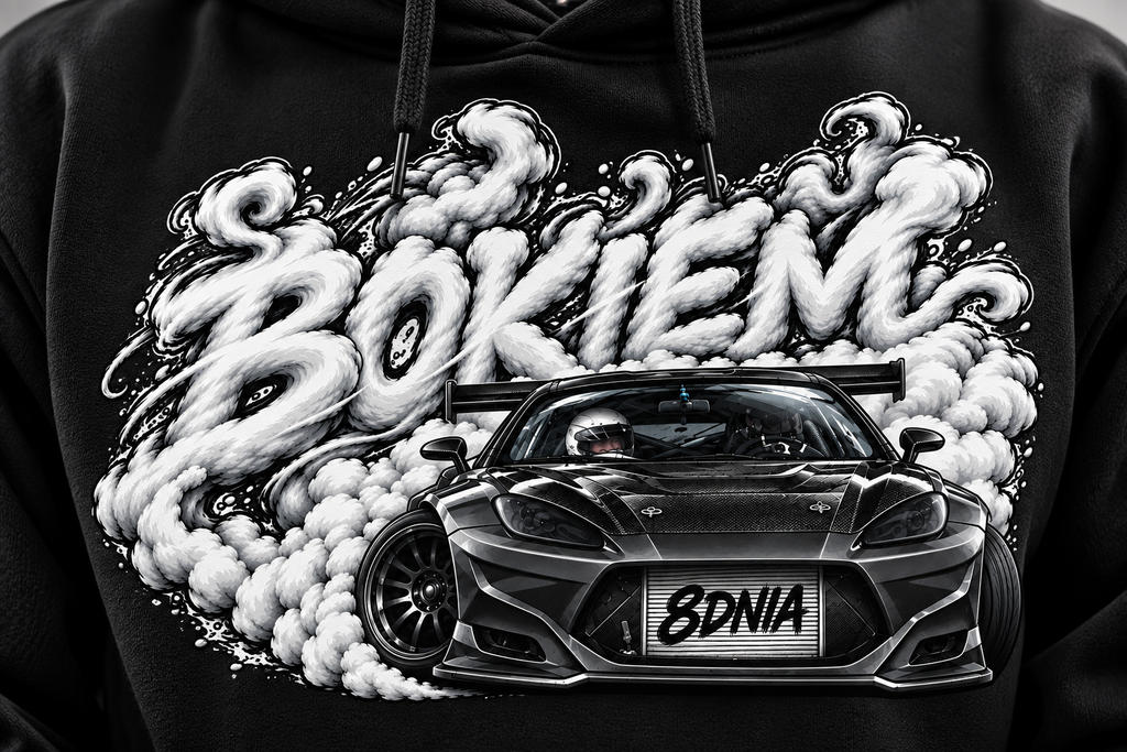 czarna bluza bokiem